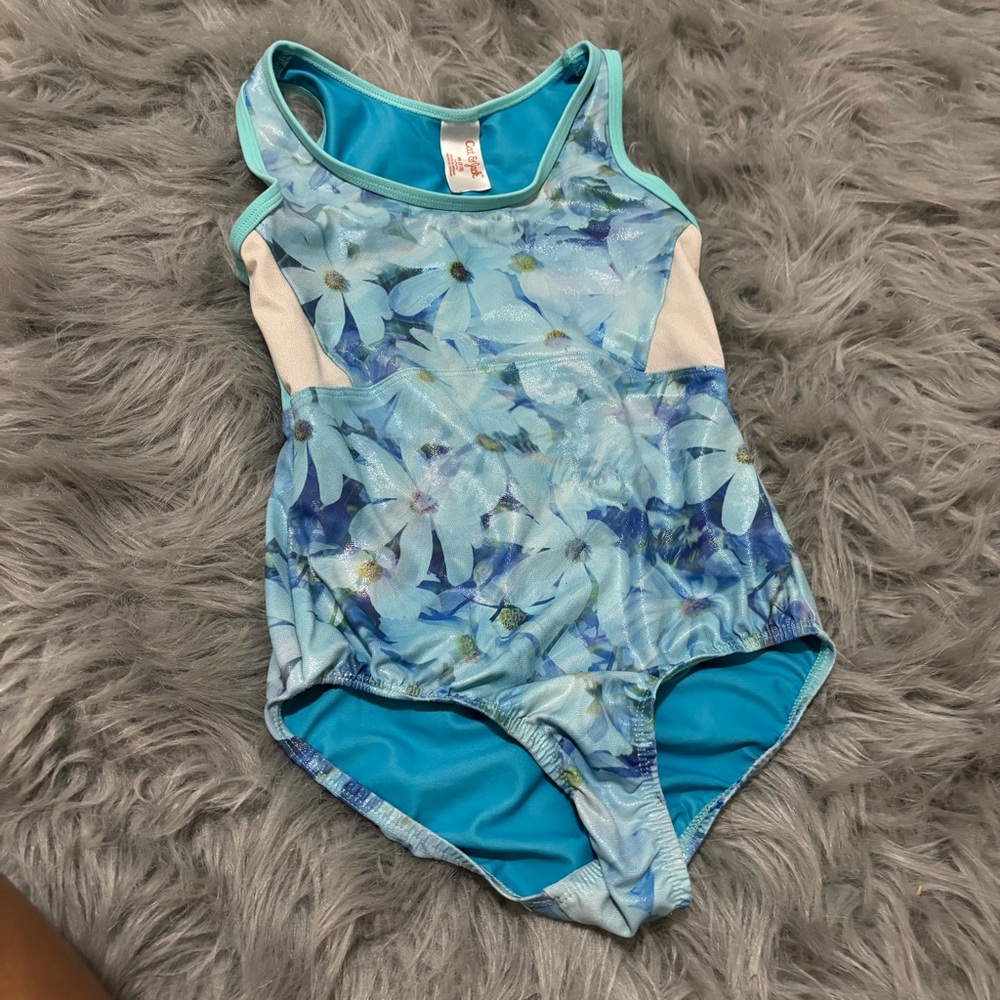 Cat & Jack Light Blue Floral leotard